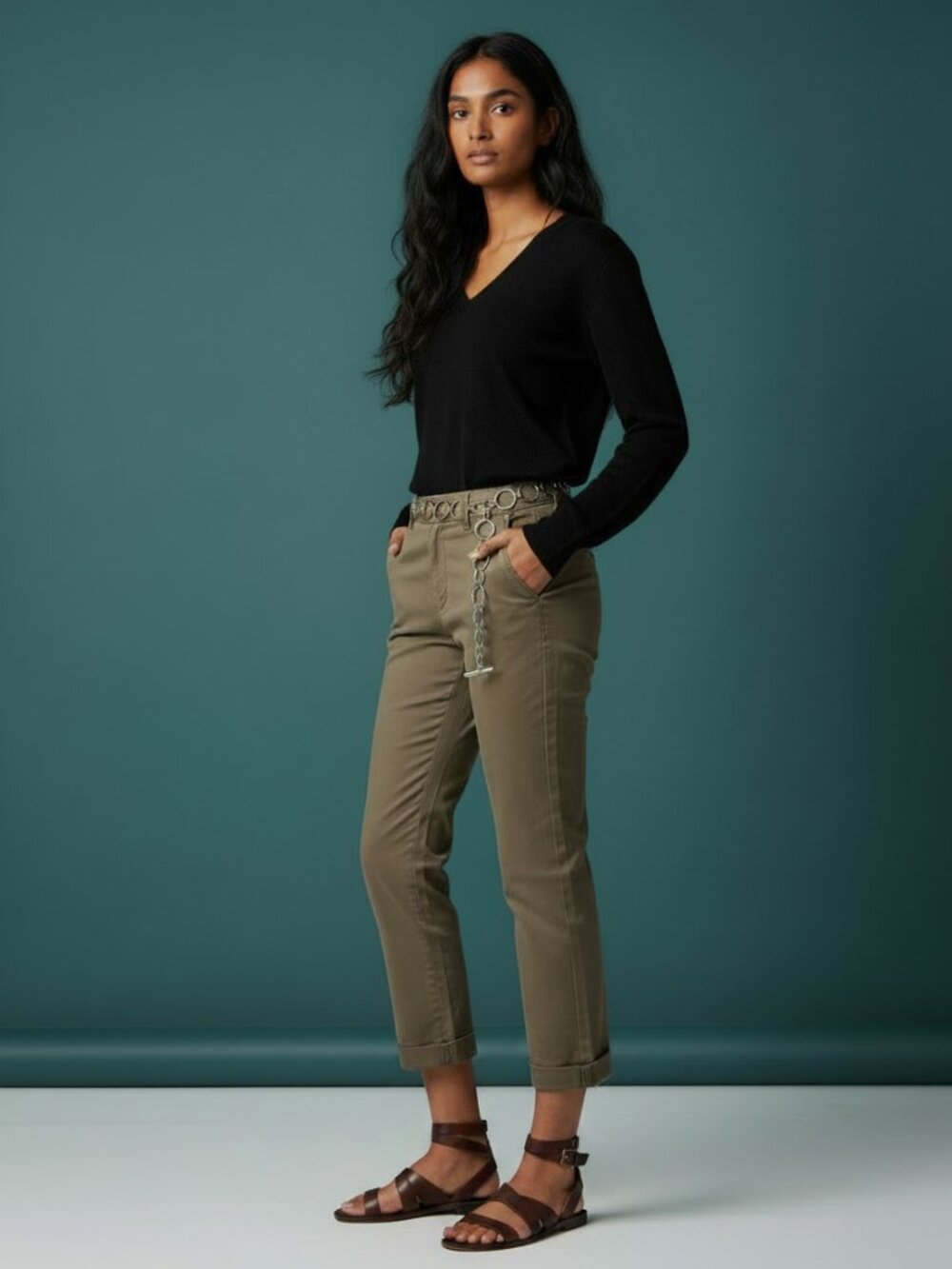 Democracy Khaki Ankle Skimmer Jeans